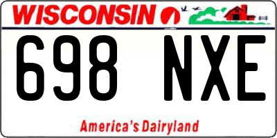 WI license plate 698NXE