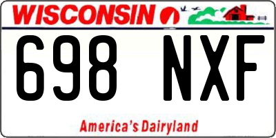 WI license plate 698NXF