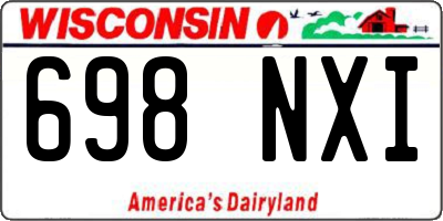 WI license plate 698NXI
