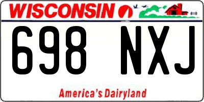 WI license plate 698NXJ
