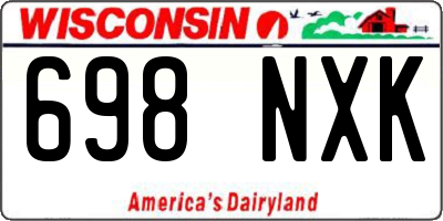 WI license plate 698NXK