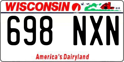 WI license plate 698NXN