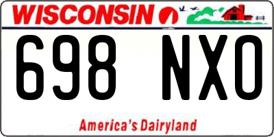 WI license plate 698NXO
