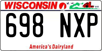 WI license plate 698NXP