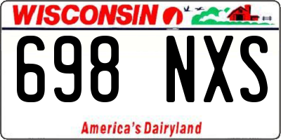 WI license plate 698NXS