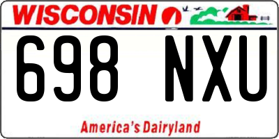 WI license plate 698NXU
