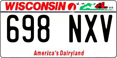 WI license plate 698NXV