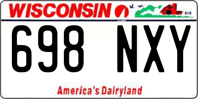 WI license plate 698NXY