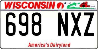 WI license plate 698NXZ