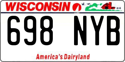 WI license plate 698NYB