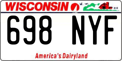 WI license plate 698NYF