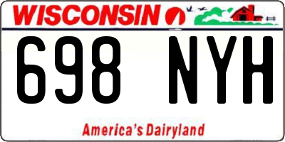 WI license plate 698NYH