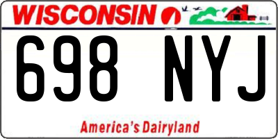 WI license plate 698NYJ