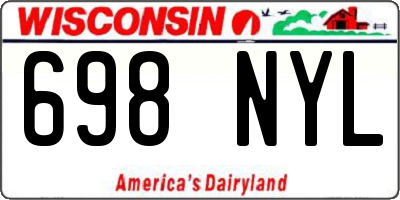 WI license plate 698NYL