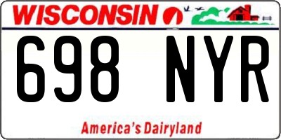 WI license plate 698NYR