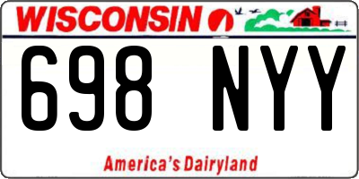 WI license plate 698NYY