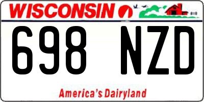 WI license plate 698NZD