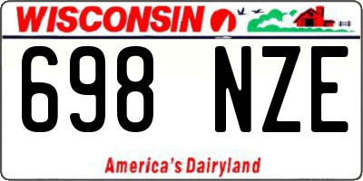 WI license plate 698NZE