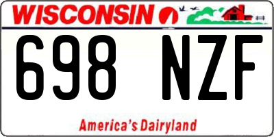 WI license plate 698NZF