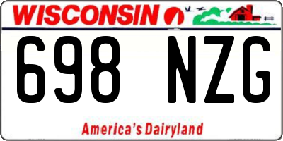WI license plate 698NZG