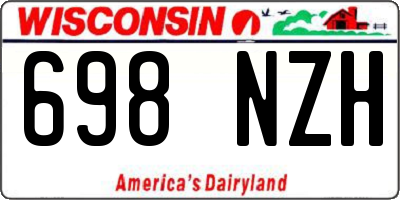 WI license plate 698NZH
