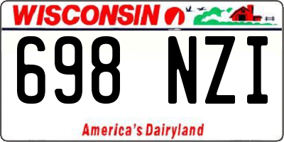 WI license plate 698NZI
