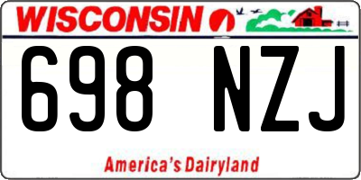 WI license plate 698NZJ