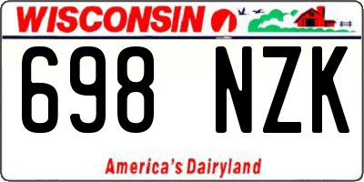 WI license plate 698NZK