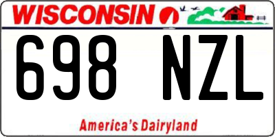 WI license plate 698NZL