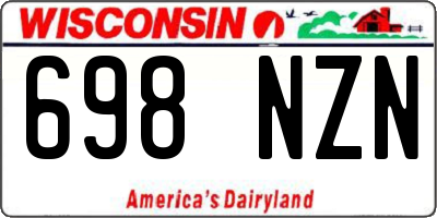 WI license plate 698NZN