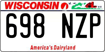 WI license plate 698NZP