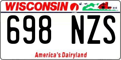 WI license plate 698NZS