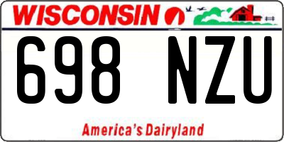 WI license plate 698NZU