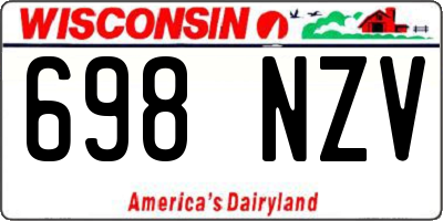 WI license plate 698NZV