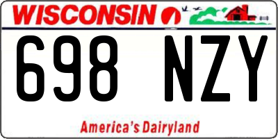 WI license plate 698NZY