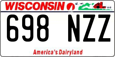 WI license plate 698NZZ