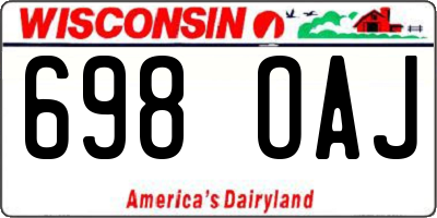 WI license plate 698OAJ