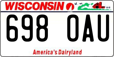 WI license plate 698OAU