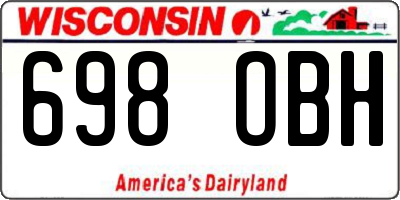 WI license plate 698OBH