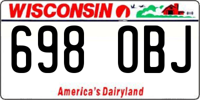 WI license plate 698OBJ