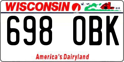WI license plate 698OBK