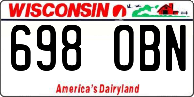 WI license plate 698OBN