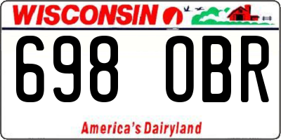 WI license plate 698OBR