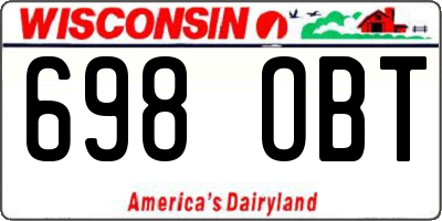WI license plate 698OBT