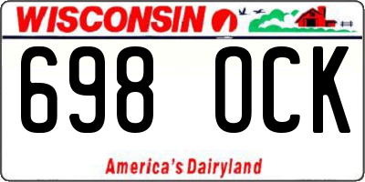 WI license plate 698OCK