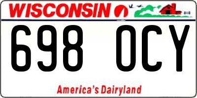 WI license plate 698OCY