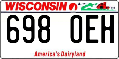 WI license plate 698OEH