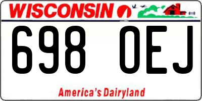 WI license plate 698OEJ