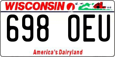 WI license plate 698OEU