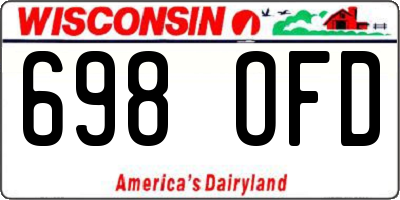 WI license plate 698OFD